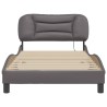 Cadre de lit avec LED sans matelas gris 100x200 cm 