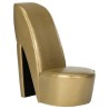 Chaise en forme de chaussure à talon haut Doré Similicuir 