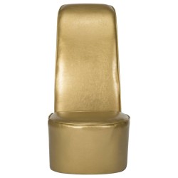 Chaise en forme de chaussure à talon haut Doré Similicuir 