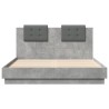 Cadre de lit sans matelas gris béton 120x200 cm 