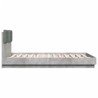 Cadre de lit sans matelas gris béton 120x200 cm 