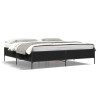 Cadre de lit sans matelas noir 200x200 cm 
