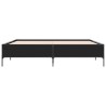 Cadre de lit sans matelas noir 200x200 cm 