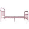 Cadre de lit sans matelas rose métal 180x200 cm 
