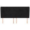 Tête de lit avec oreilles Noir 183x23x118/128 cm Velours 