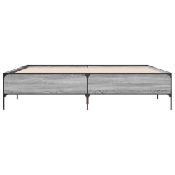 Cadre de lit sans matelas sonoma gris 200x200 cm 