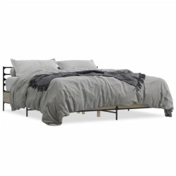 Cadre de lit sans matelas chêne sonoma 200x200 cm 