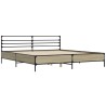 Cadre de lit sans matelas chêne sonoma 200x200 cm 
