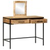 Table de Maquillage 100x40x75/120 cm Bois Massif Mangue Rugueux 