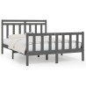 Cadre de lit sans matelas gris bois de pin massif 150x200 cm 