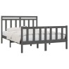 Cadre de lit sans matelas gris bois de pin massif 150x200 cm 