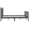 Cadre de lit sans matelas gris bois de pin massif 150x200 cm 