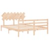 Cadre de lit sans matelas bois massif 