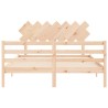 Cadre de lit sans matelas bois massif 