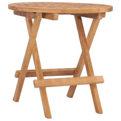 Ensemble à manger d'extérieur pliable avec coussin 3 pcs Teck 