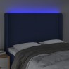 Tête de lit à LED Bleu 147x16x118/128 cm Tissu 