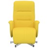 Fauteuil inclinable avec repose-pieds jaune clair tissu 