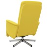 Fauteuil inclinable avec repose-pieds jaune clair tissu 