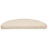Tapis d'escalier 30 pcs crème 56x17x3 cm 