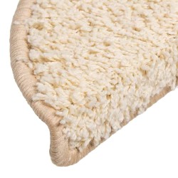 Tapis d'escalier 30 pcs crème 56x17x3 cm 