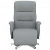 Fauteuil inclinable avec repose-pieds gris clair tissu 