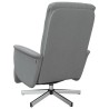 Fauteuil inclinable avec repose-pieds gris clair tissu 