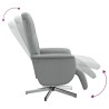 Fauteuil inclinable avec repose-pieds gris clair tissu 