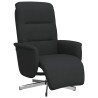 Fauteuil inclinable avec repose-pieds noir tissu 