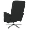 Fauteuil inclinable avec repose-pieds noir tissu 