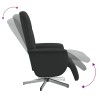 Fauteuil inclinable avec repose-pieds noir tissu 