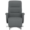 Fauteuil inclinable avec repose-pieds gris foncé tissu 