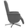 Fauteuil inclinable avec repose-pieds gris foncé tissu 