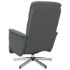 Fauteuil inclinable avec repose-pieds gris foncé tissu 