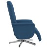 Fauteuil inclinable avec repose-pieds bleu tissu 