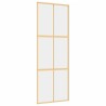Porte coulissante doré 76x205 cm verre ESG clair et aluminium 