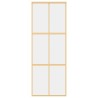 Porte coulissante doré 76x205 cm verre ESG clair et aluminium 