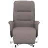 Fauteuil inclinable avec repose-pieds taupe tissu 