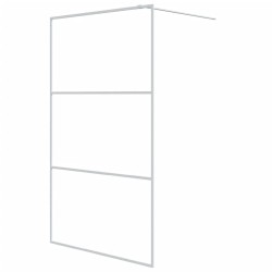 Paroi de douche Blanc 115x195 cm Verre ESG transparent 