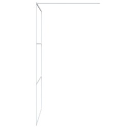 Paroi de douche Blanc 115x195 cm Verre ESG transparent 