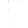 Paroi de douche Blanc 115x195 cm Verre ESG transparent 