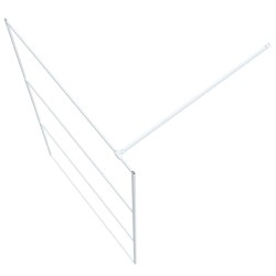 Paroi de douche Blanc 115x195 cm Verre ESG transparent 