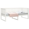 Lit de jour sans matelas blanc 90x190 cm bois de pin massif 