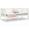 Lit de jour sans matelas blanc 90x190 cm bois de pin massif 
