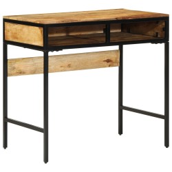 Bureau 80x50x75 cm Bois Massif Manguier Brut 