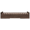 Cadre de lit avec tiroirs sans matelas chêne marron 100x200 cm 
