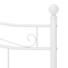 Cadre de lit Blanc Métal 200x200 cm 