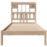 Lit bibliothèque sans matelas 75x190 cm bois de pin massif 