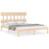 Cadre de lit sans matelas bois de pin massif 