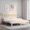 Cadre de lit sans matelas bois de pin massif 