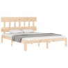 Cadre de lit sans matelas bois de pin massif 